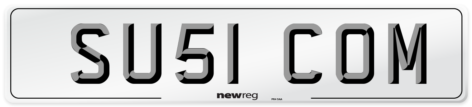 SU51 COM Number Plate from New Reg